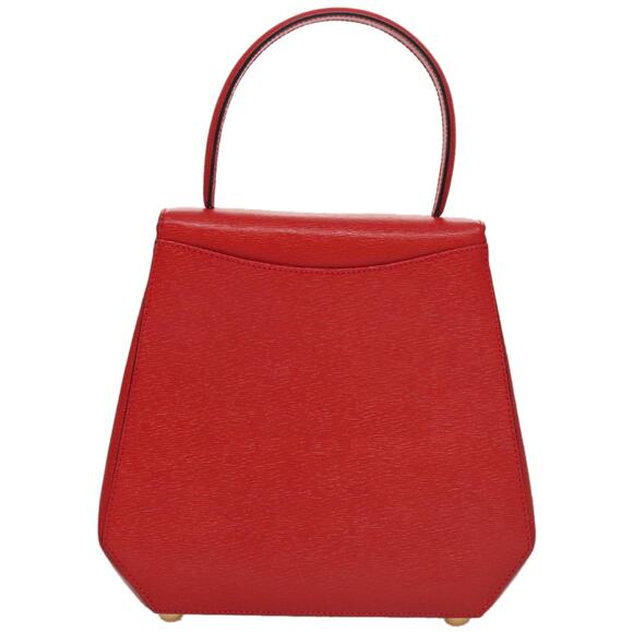 CELINE Hand Bag Leather Red Gold - Picture 2 of 13